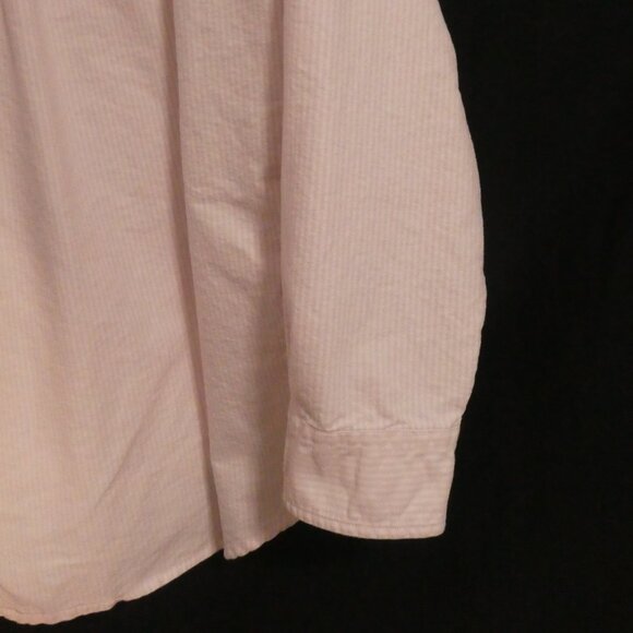 TOMMY HILFIGER | xl - extra large | Pink and White Striped Dress Shirt W/ Pocket - Picture 14 of 14